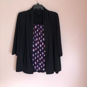 East 5th Black Cardigan with tank